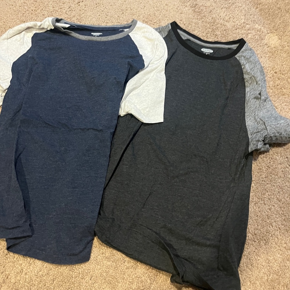 Womens Blue and Gray Raglan T-Shirts